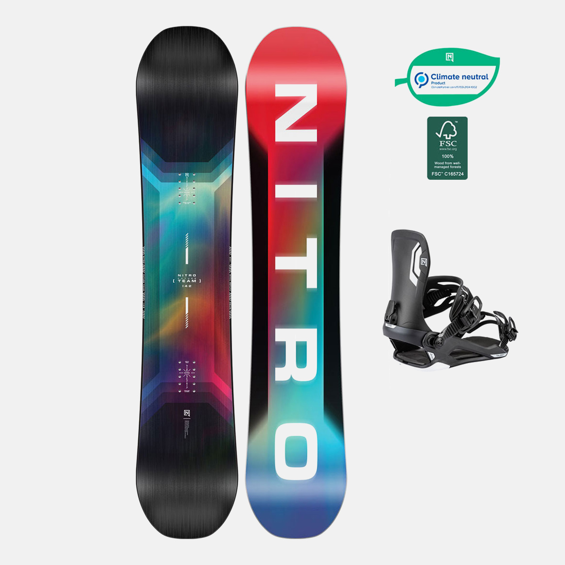 Nitro Snowboard Set - Future Team 142 + Talent Ultra Black M