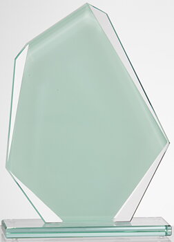 Glasstatyett med tryckt motiv i fullfärg 210 mm