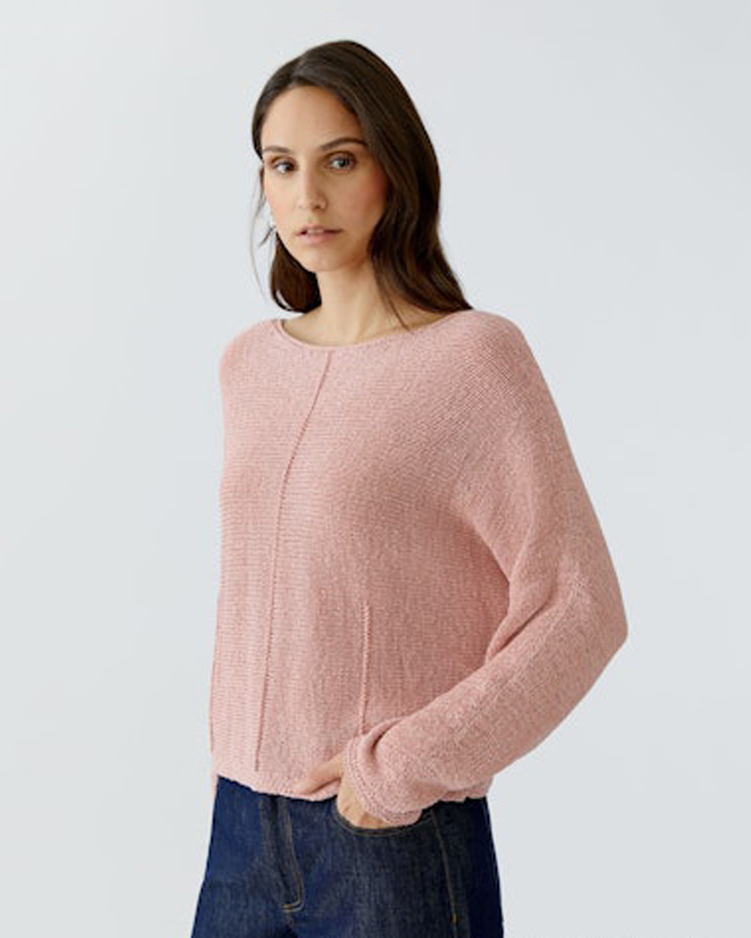 Jumper kort sömmar fram gammelrosa
