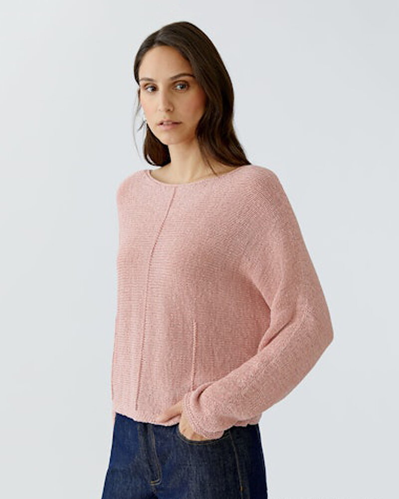 Jumper kort sömmar fram gammelrosa