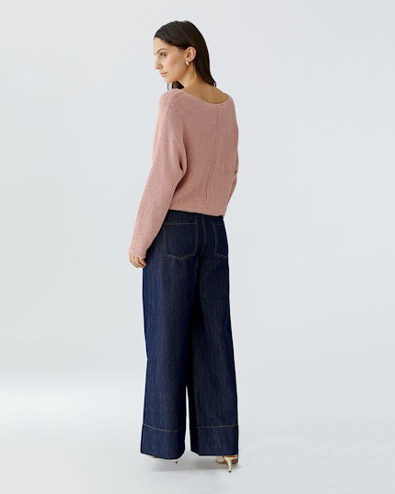 Jumper kort sömmar fram gammelrosa