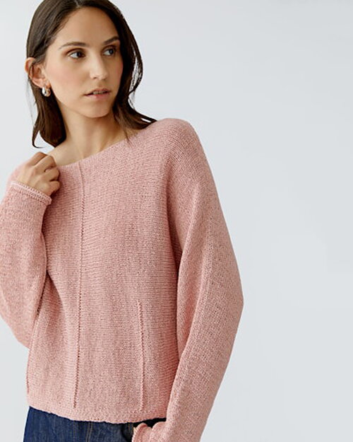 Jumper kort sömmar fram gammelrosa - 3