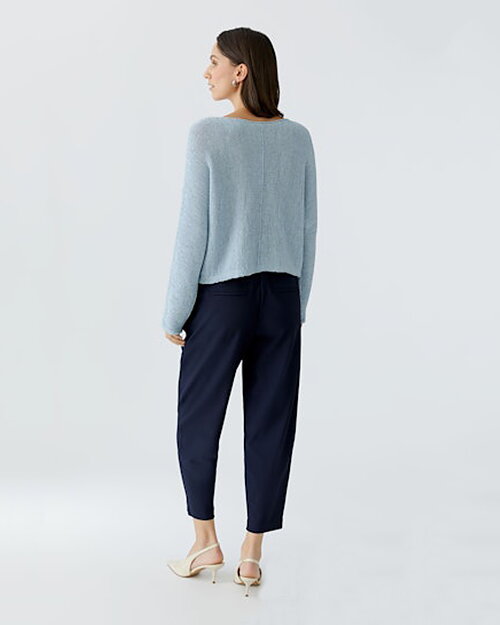 Jumper kort sömmar fram ljusblå - 2