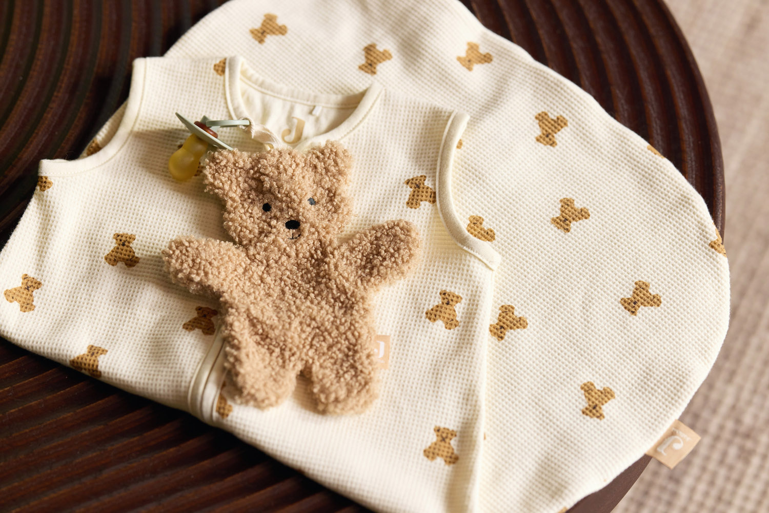 Jollein Sovpåse Nyfödd Jersey 60cm Mini Teddy Bear Little Waff						 - 4