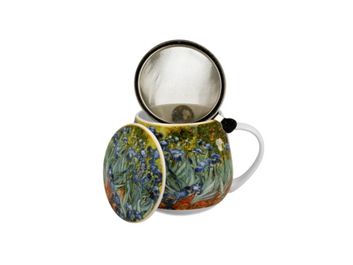 Vincent van Gogh : Irises -  Mugg Barrel med tesil och lock i presentask - 3