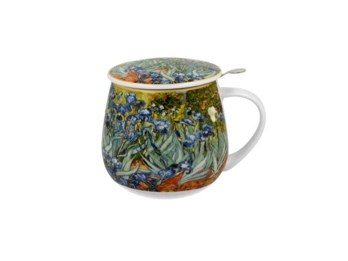 Vincent van Gogh : Irises -  Mugg Barrel med tesil och lock i presentask - 2