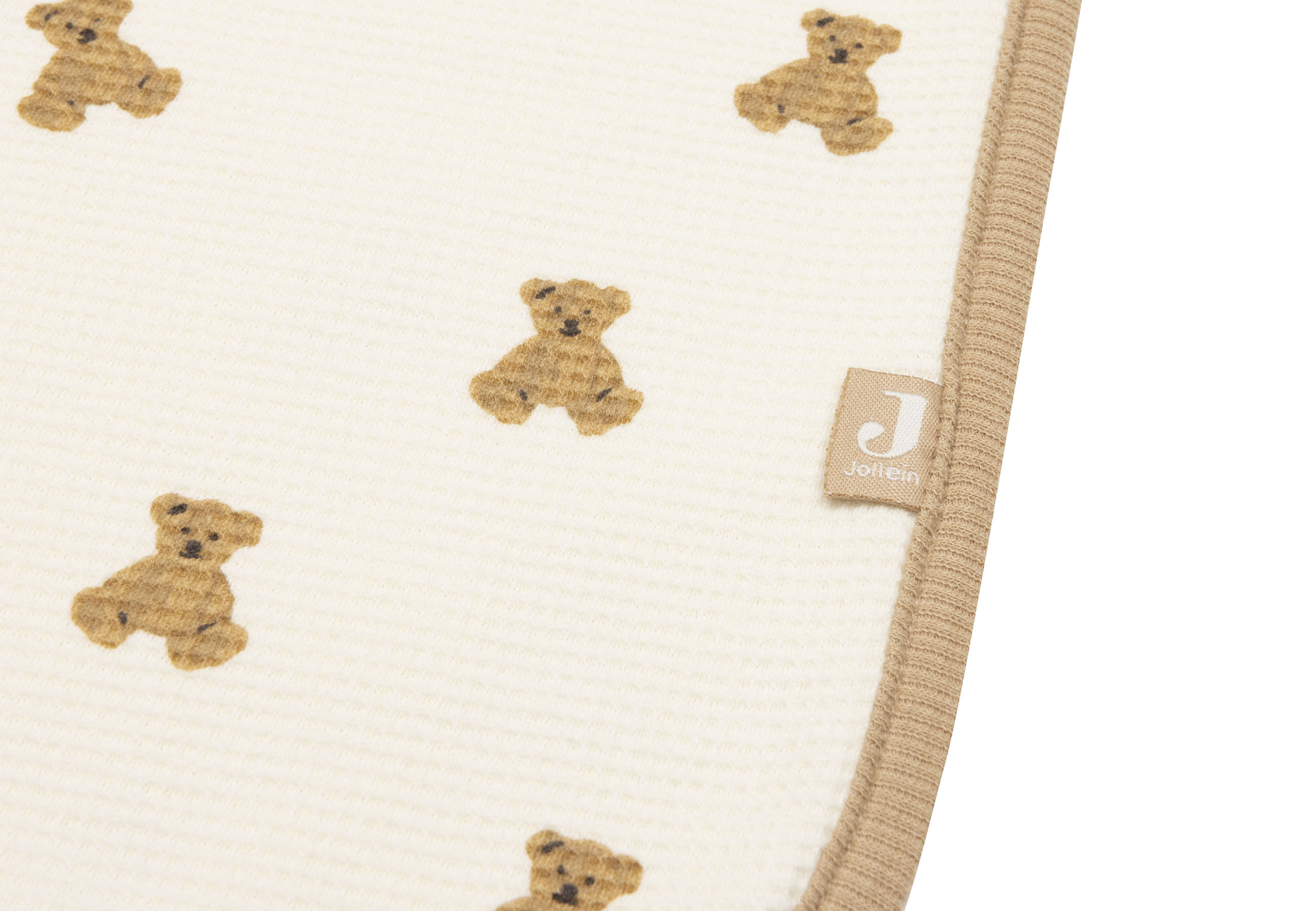 Jollein Babyfilt 75x100cm Mini Teddy Bear Little Waffle						 - 3