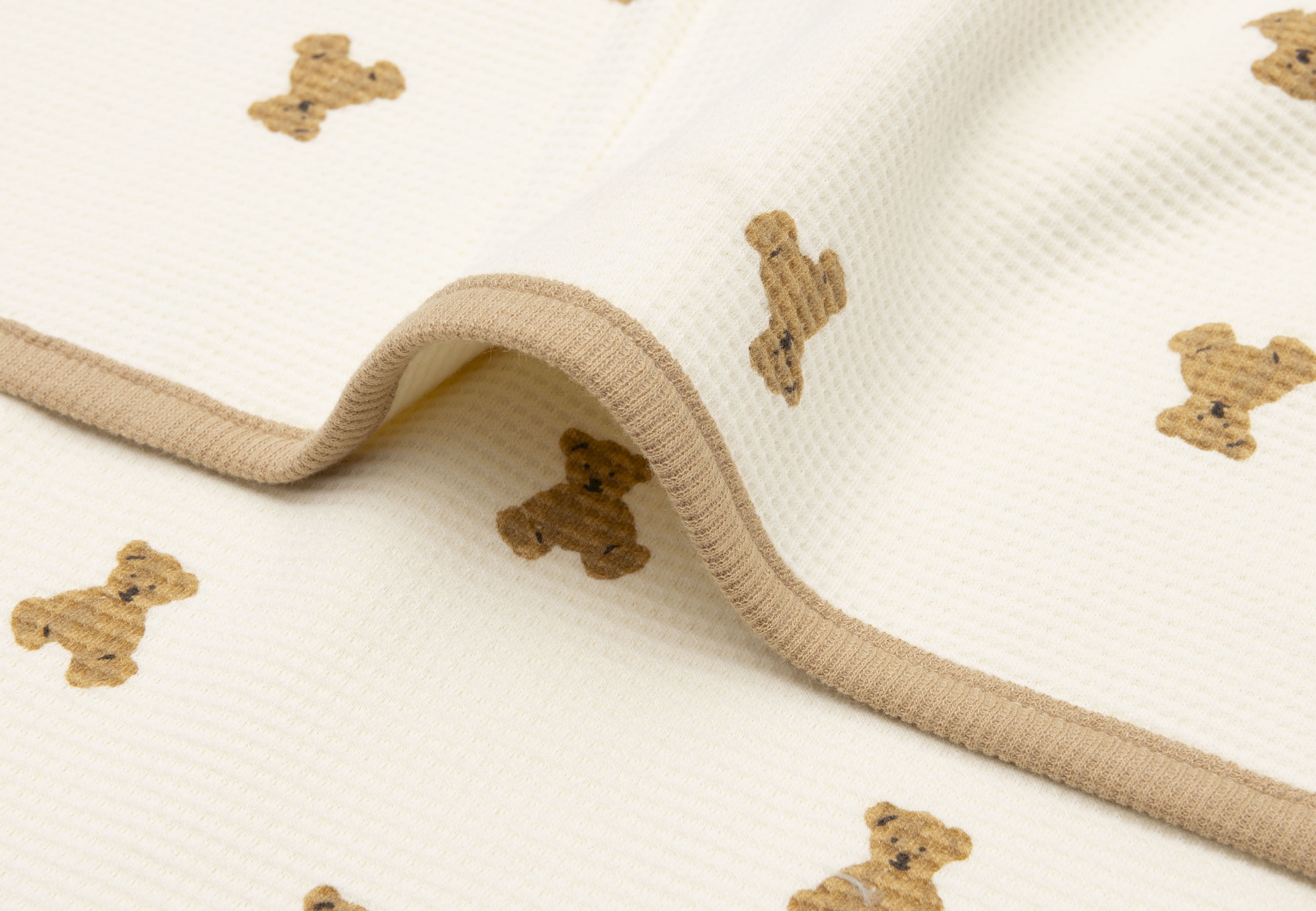 Jollein Babyfilt 75x100cm Mini Teddy Bear Little Waffle						 - 5