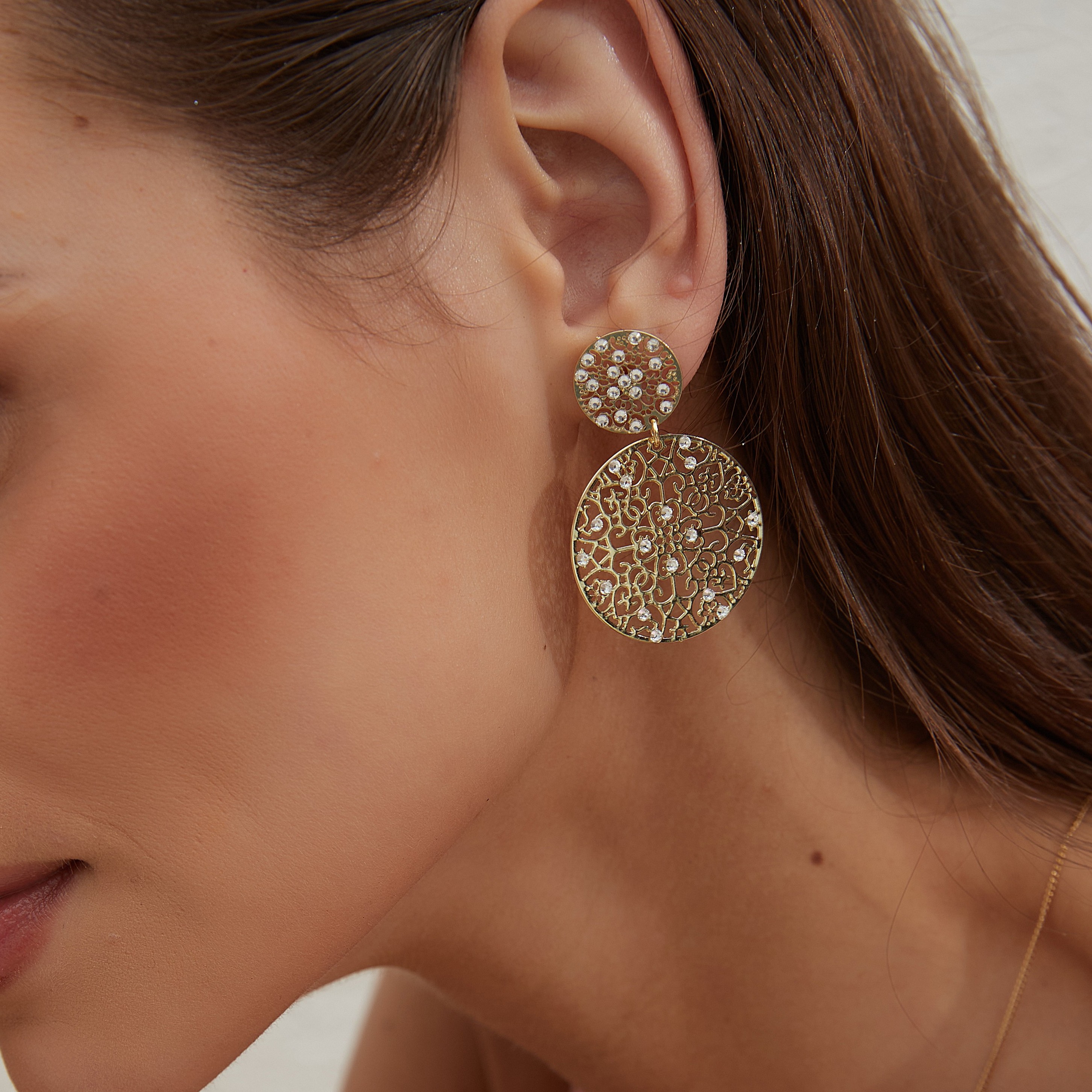 Double spinn party earring gold - 4