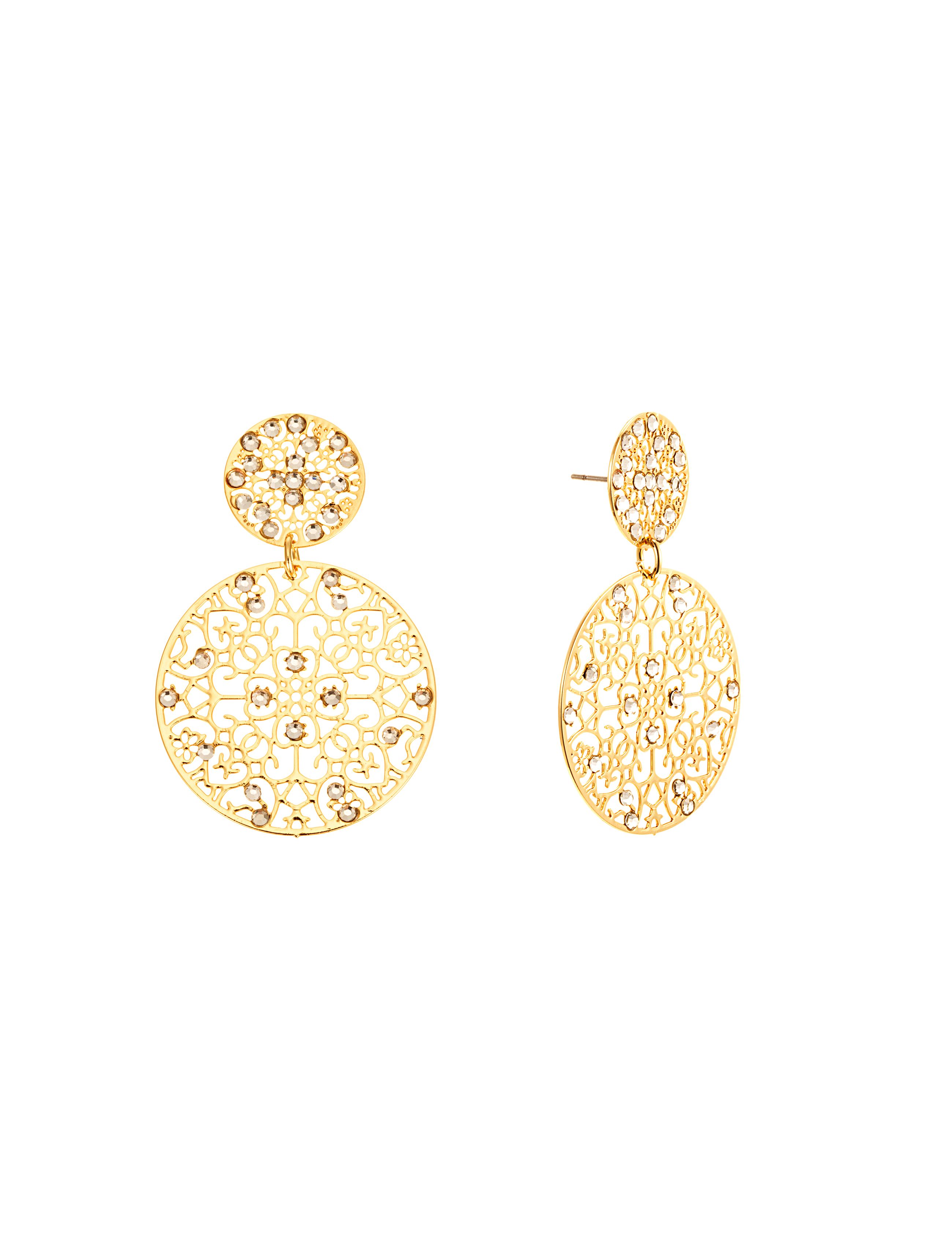 Double spinn party earring gold