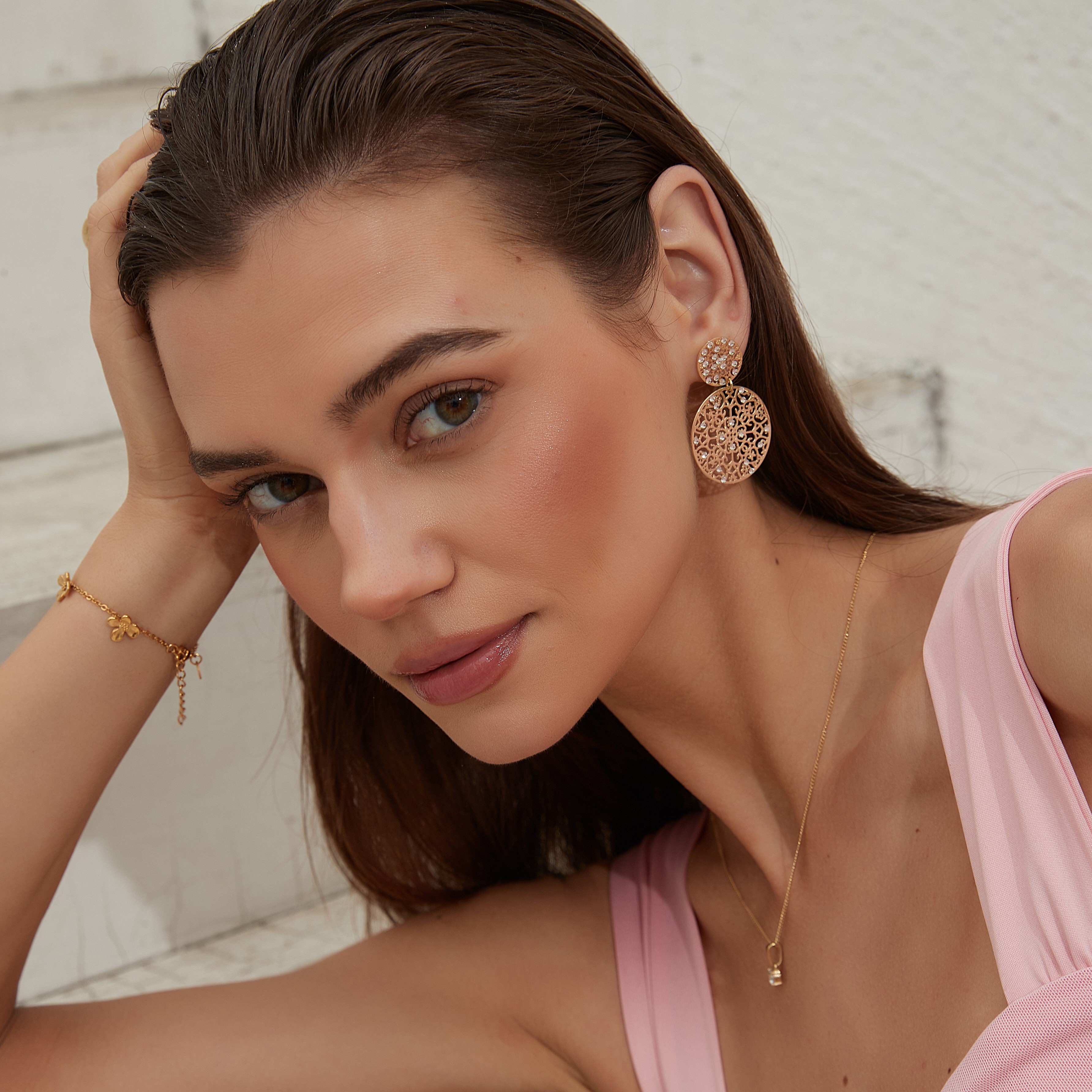 Double spinn party earring gold - 2