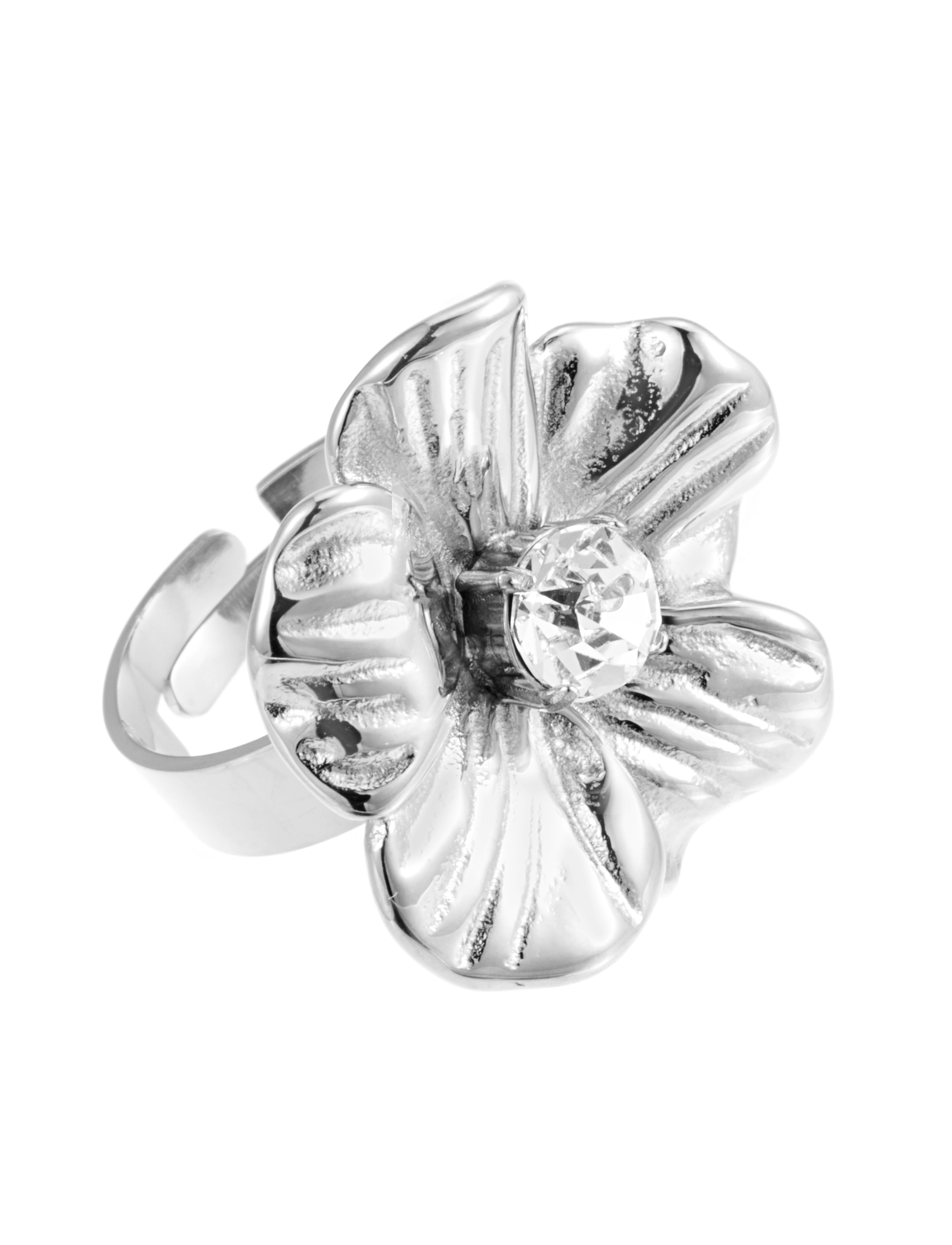 Daisy ring crystal steel