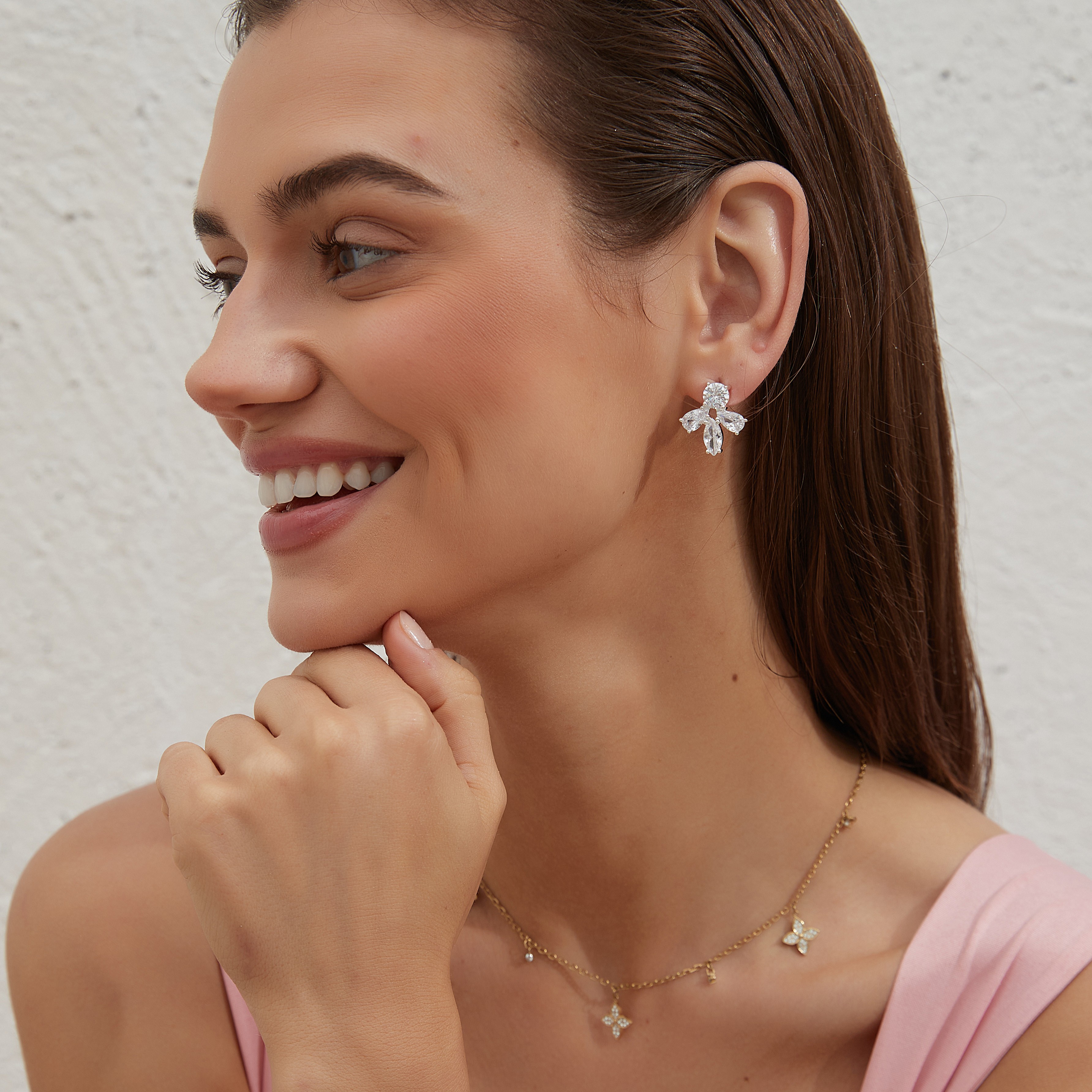 Crown mini earring steel - 4
