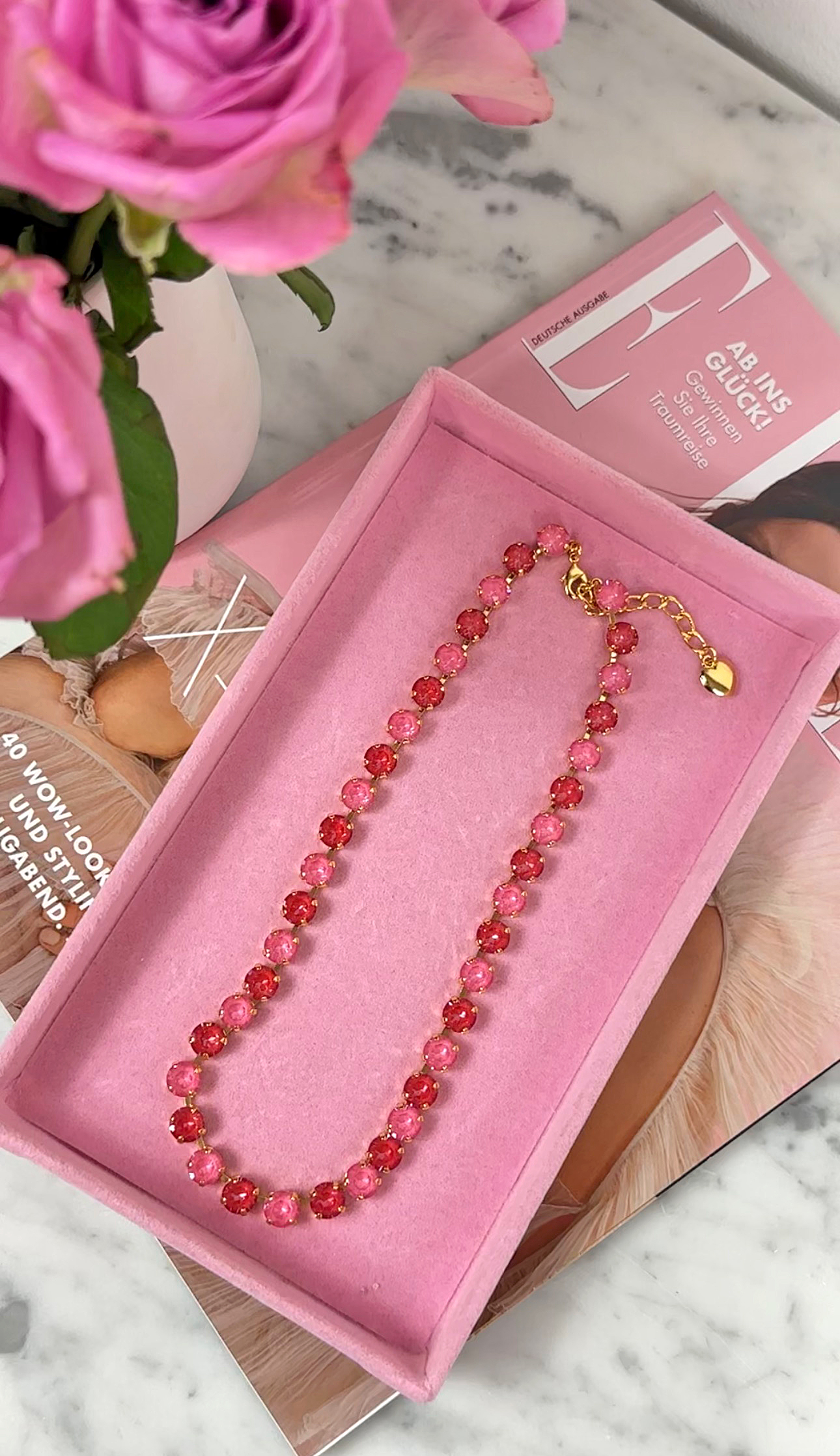 Halsband Maya Dahlia / Poppy Red Gold - 2