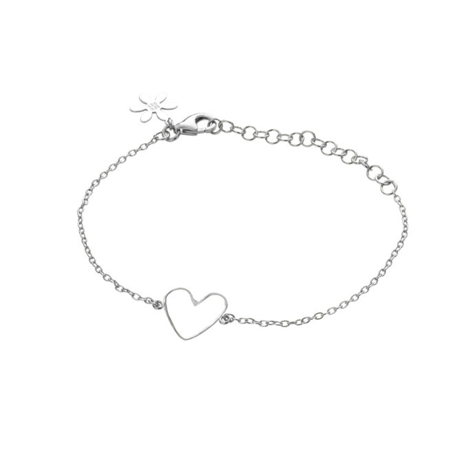 Armband hjärta silver 
