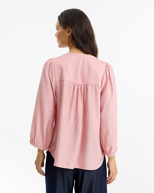 Blus Claire trekvartsärm rosa - 2