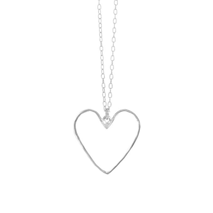 Halsband hjärta silver 