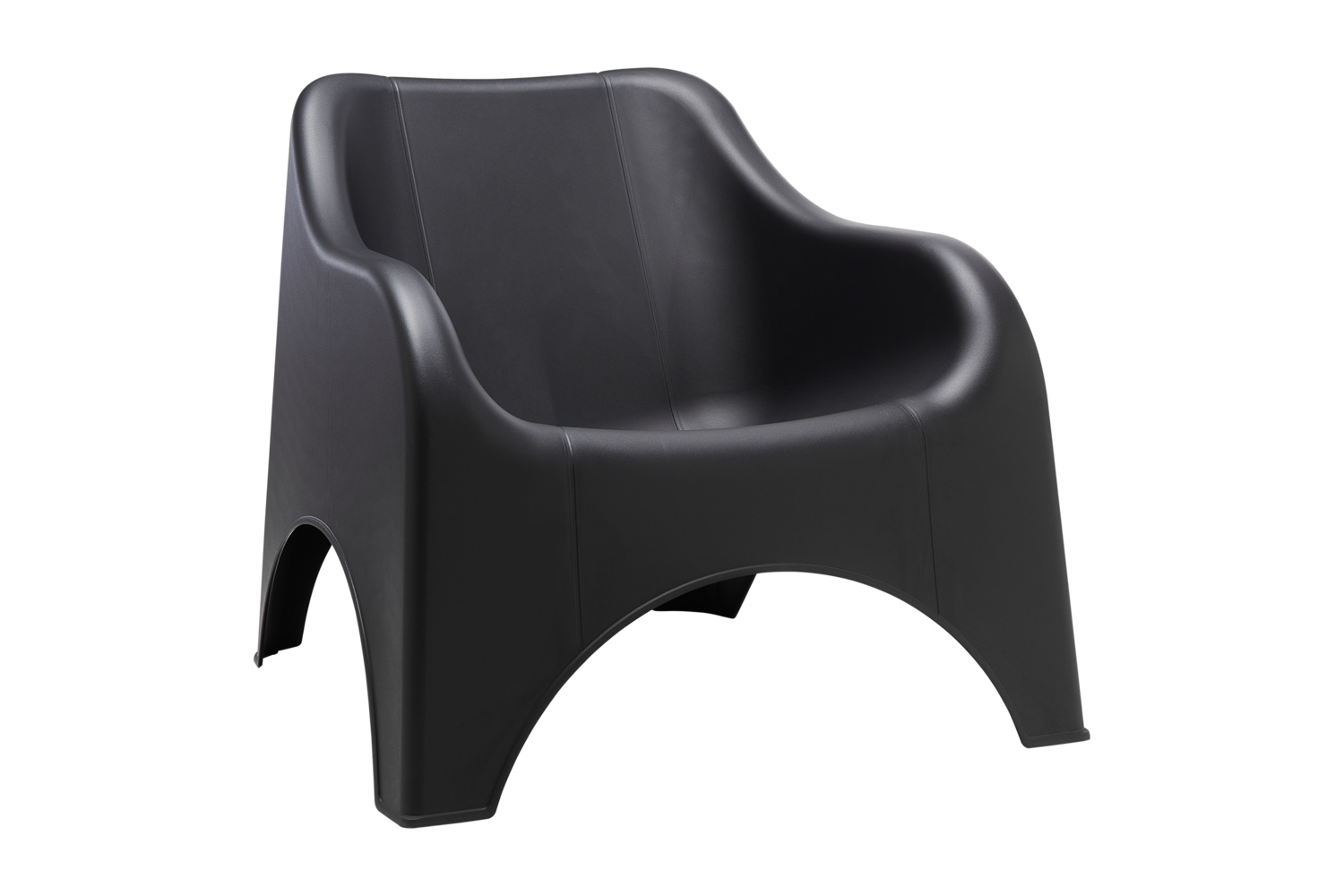 Kumo lounge armchair Black