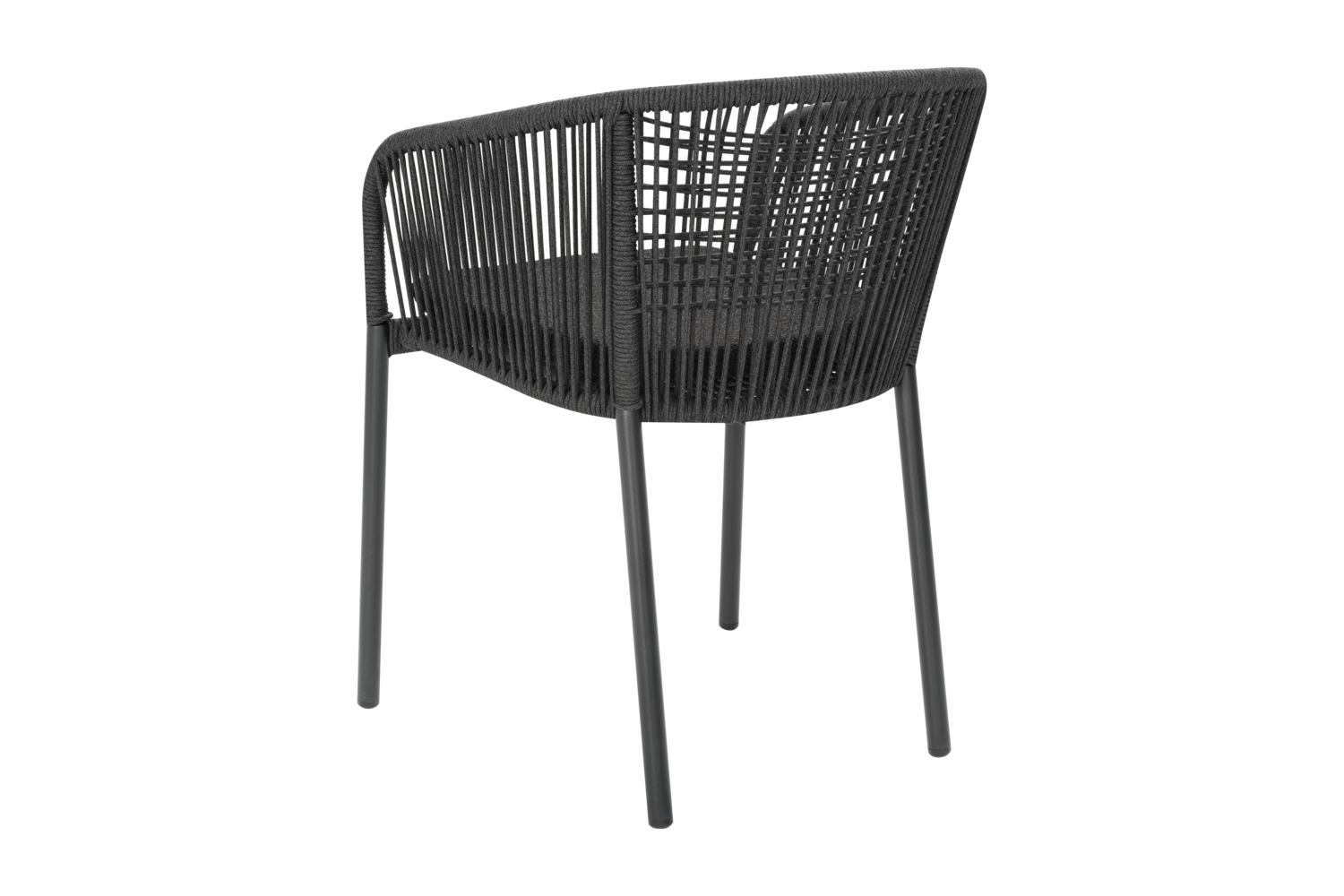 Delta karmstol Svart/mörkgrå rep - 3