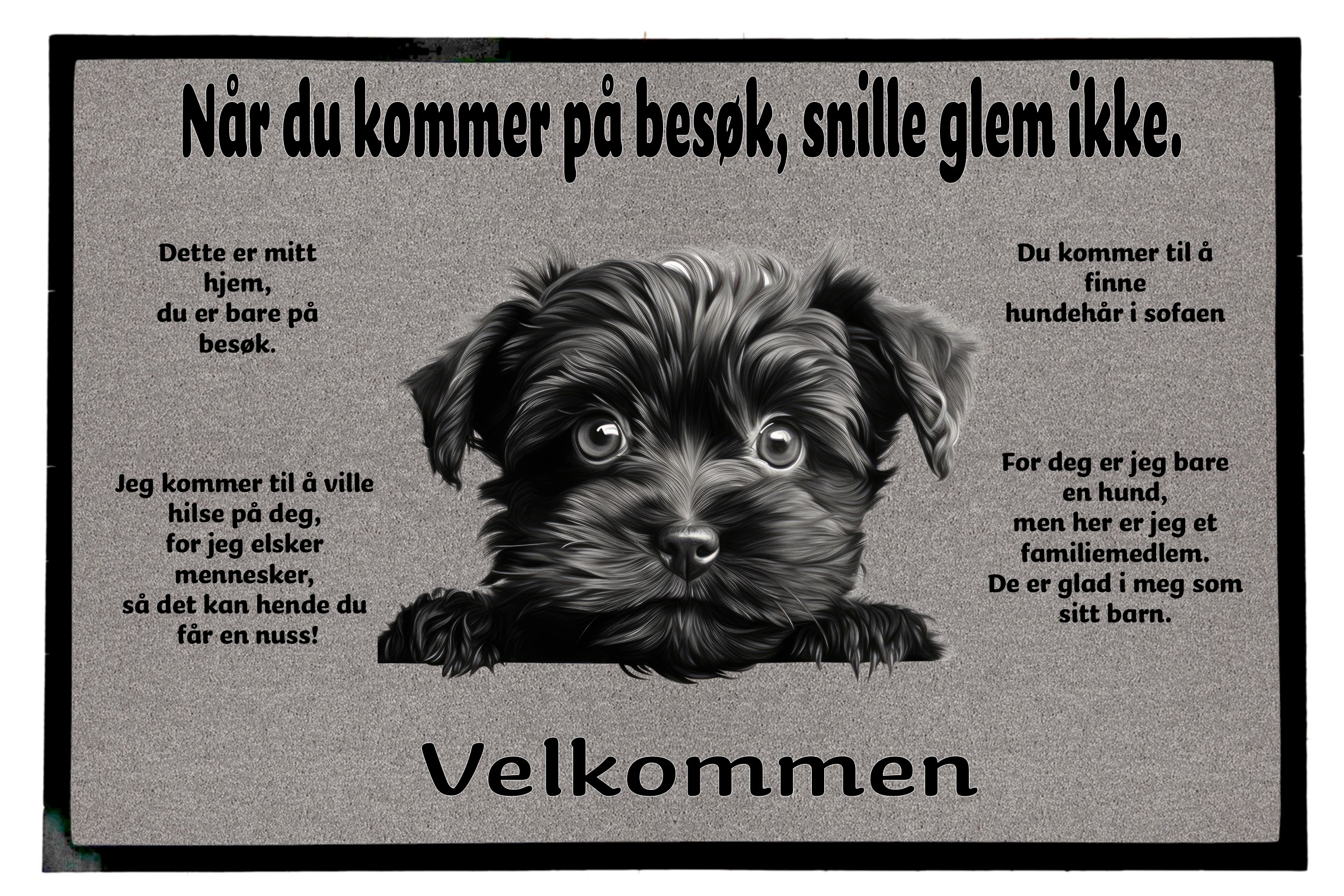 Dørmatte Affenpinscher 1