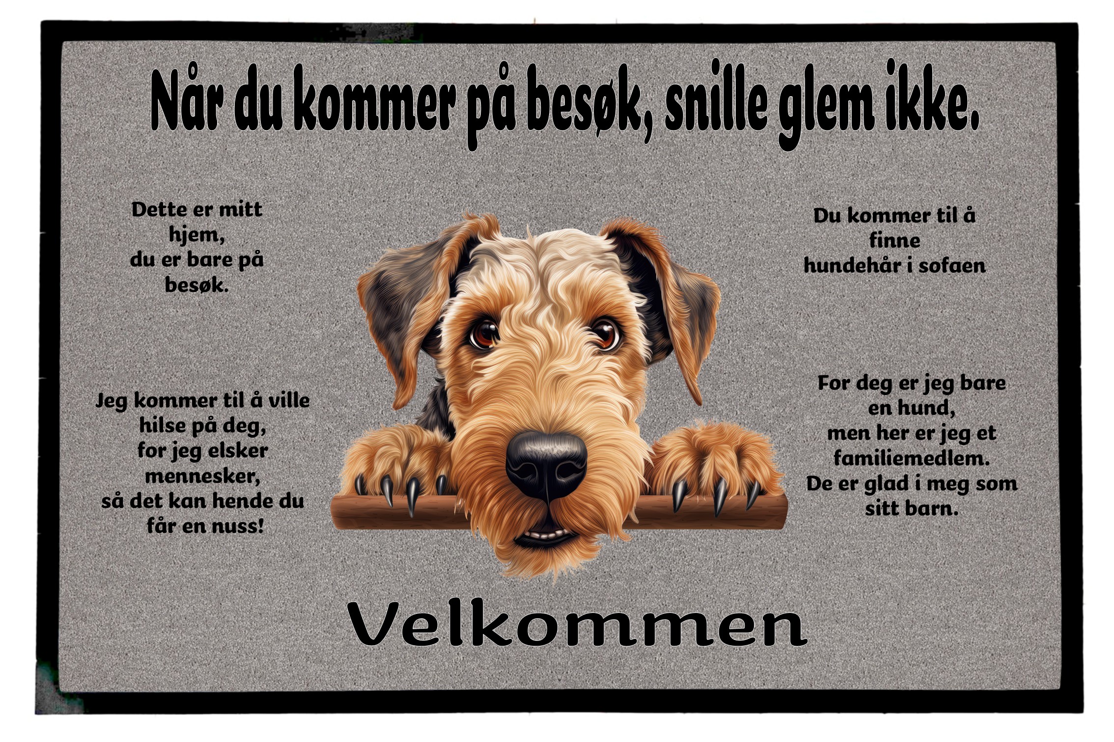 Dørmatte Airedale terrier 2