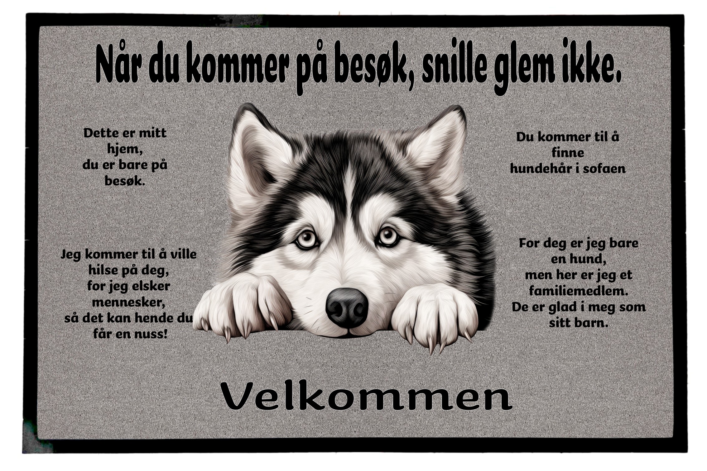 Dørmatte Alaskan Malamute 1