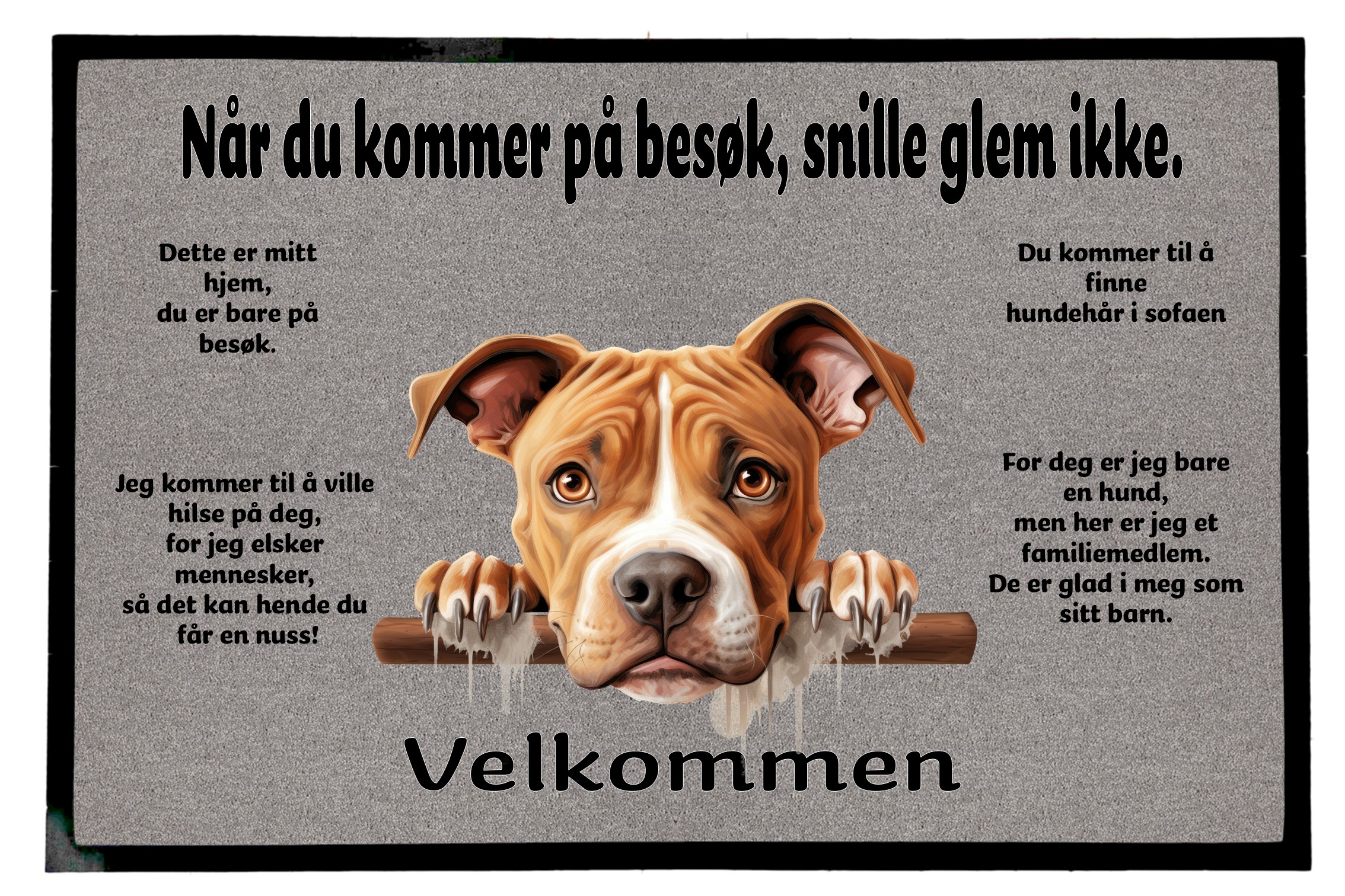 Dørmatte Amerikansk Pit Bull Terrier 1