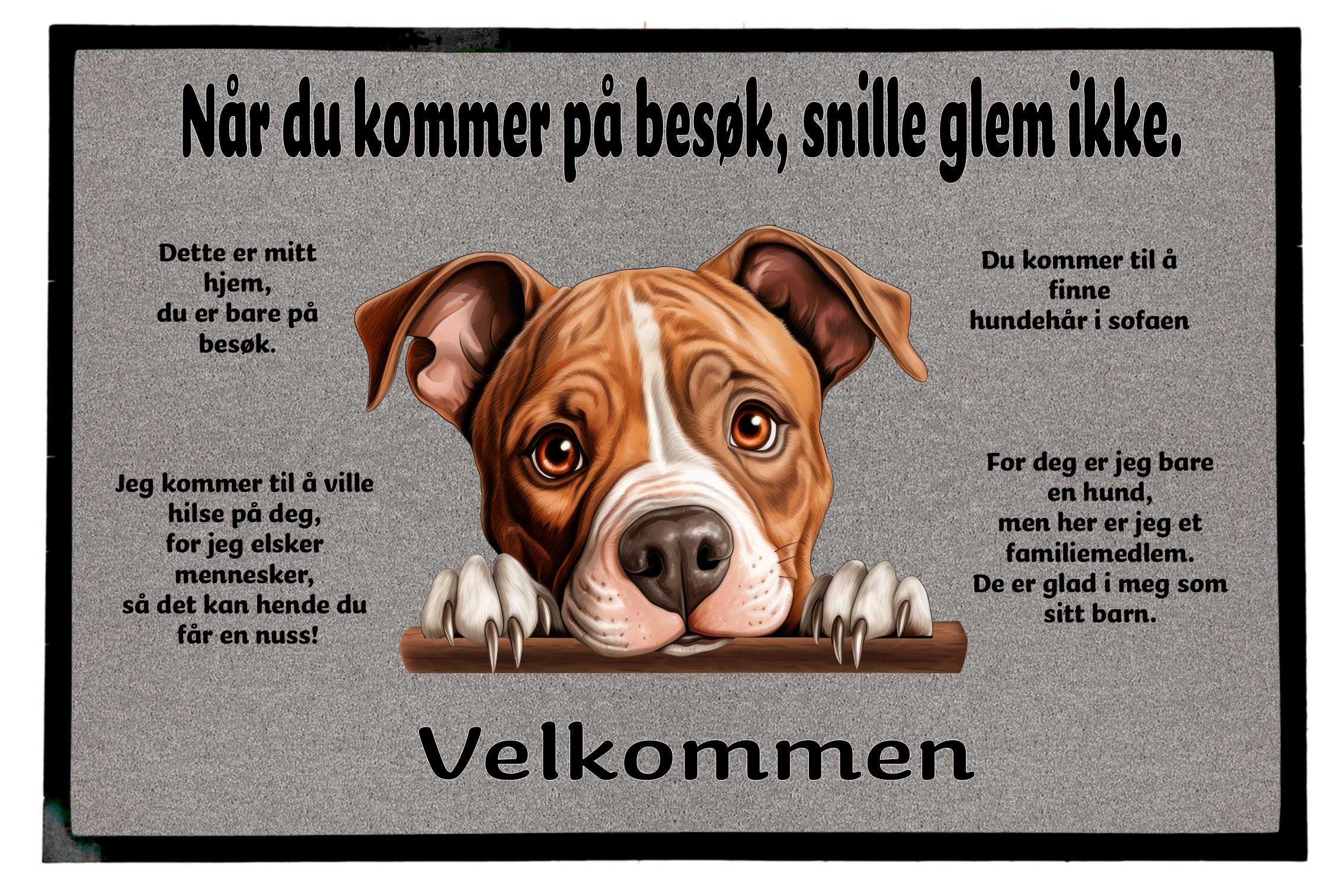 Dørmatte Amerikansk Staffordshire Terrier 1