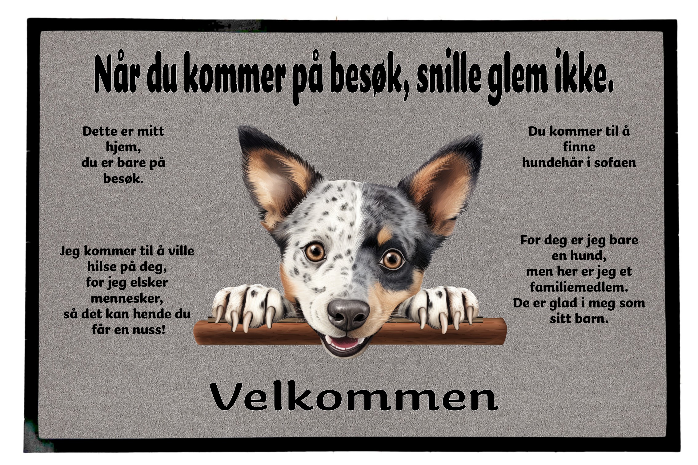 Dørmatte Australske Stumpy Tail-kveghunden 1