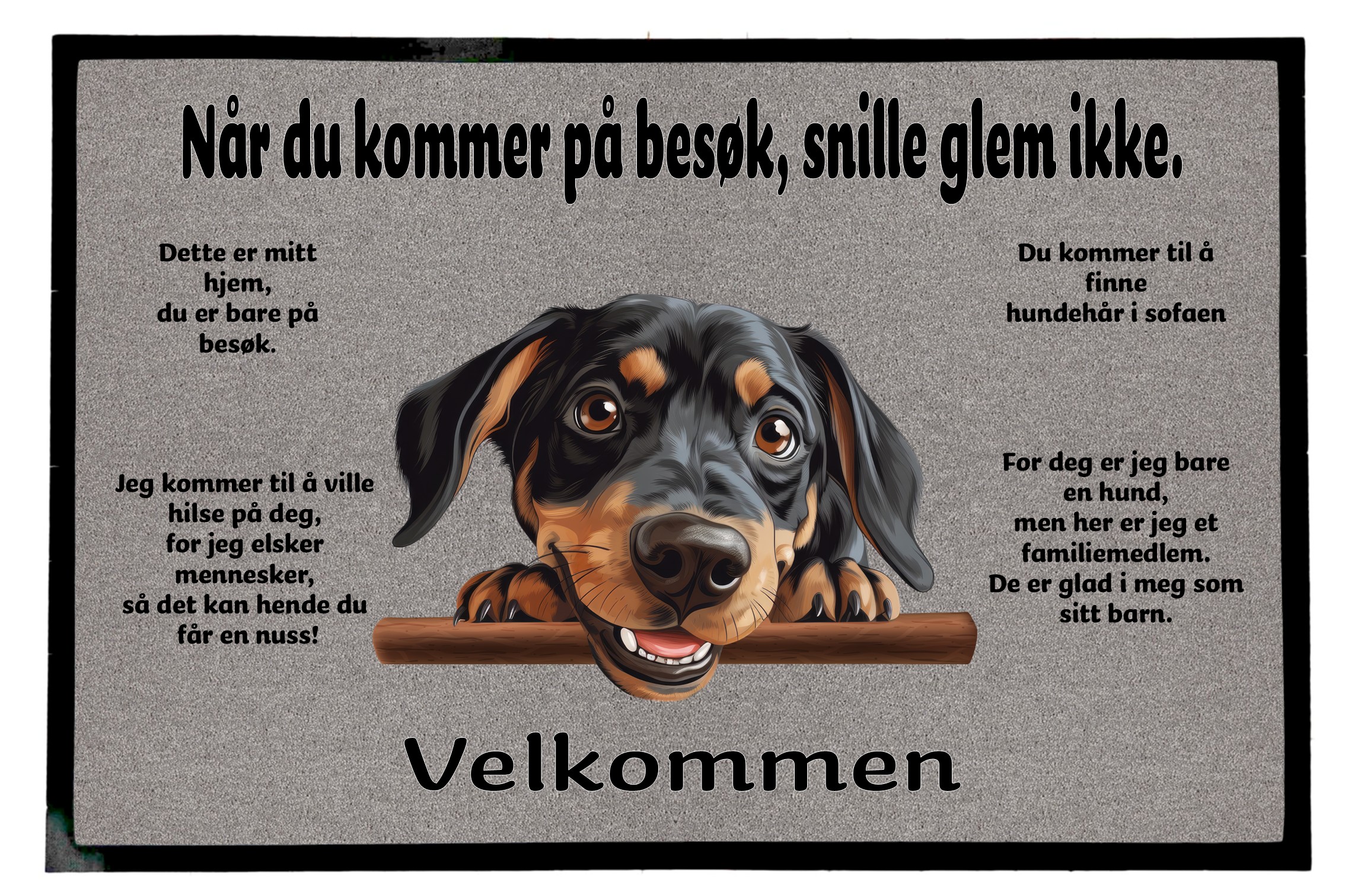 Dørmatte Australsk  Black and Tan Hund  (Brandlbrackeb) 1