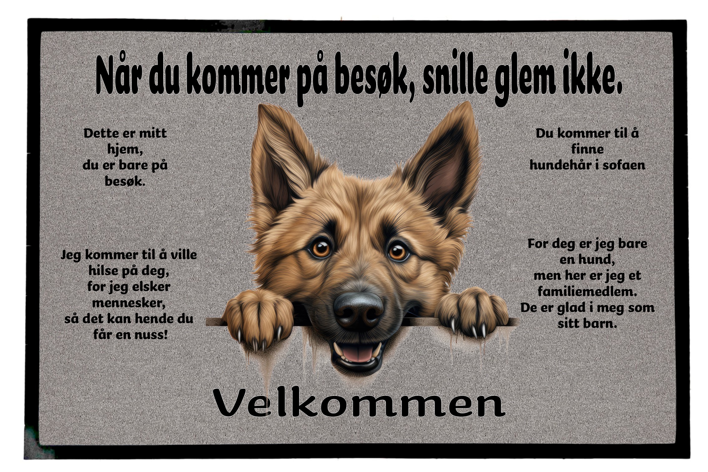 Dørmatte Belgisk gjeterhund Laekenois 1