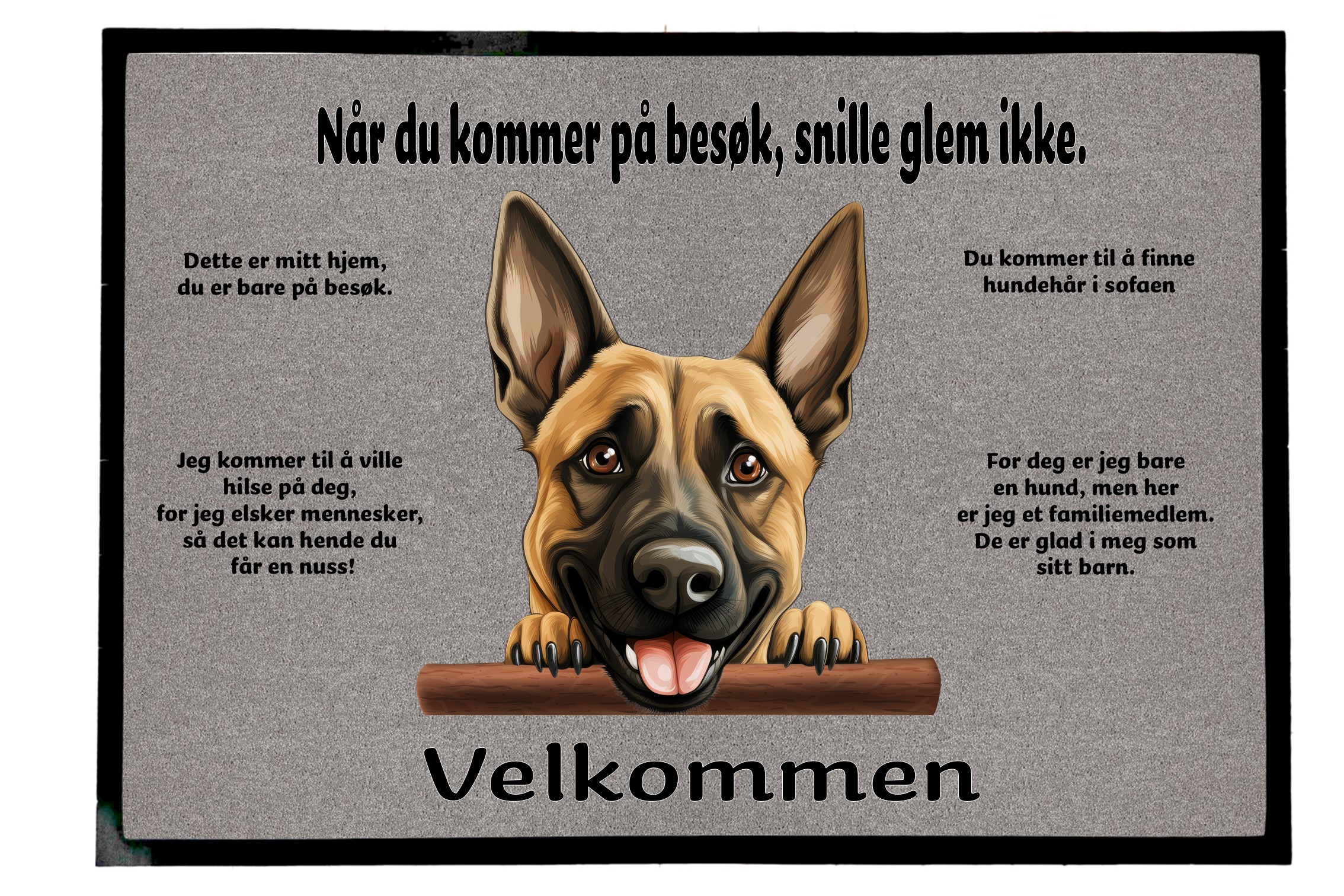 Dørmatte Belgisk Malinois 1