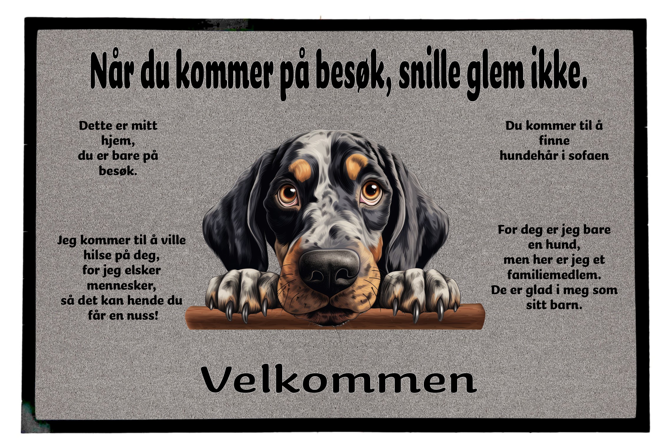 Dørmatte Bluetick Coonhound 1