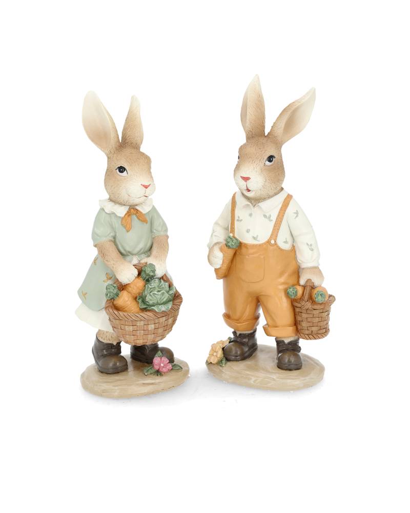 Decoration Rabbit Couple Carrot Basket 2-pack - 3