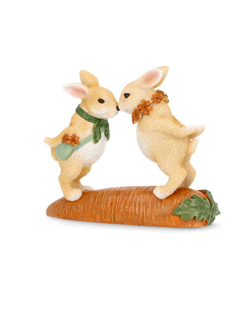 Decoration Rabbits on Carrot - Rabbit Pair - Easter - Easter Decorations - 2