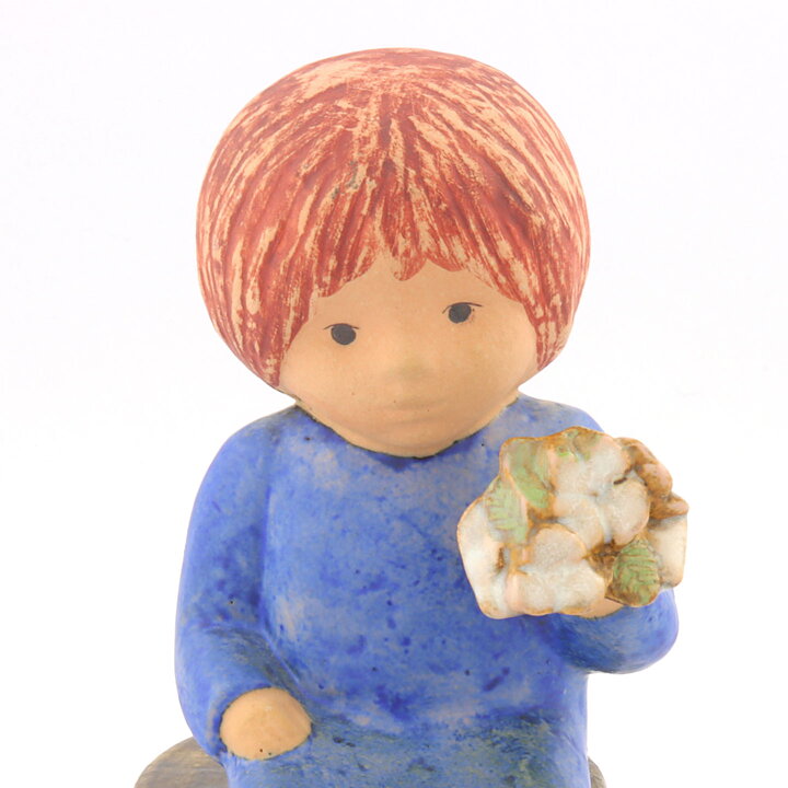 リサラーソン Blomsterflicka　Skulpturer シリーズ 花を持つ少女 1977年  22cm (4)