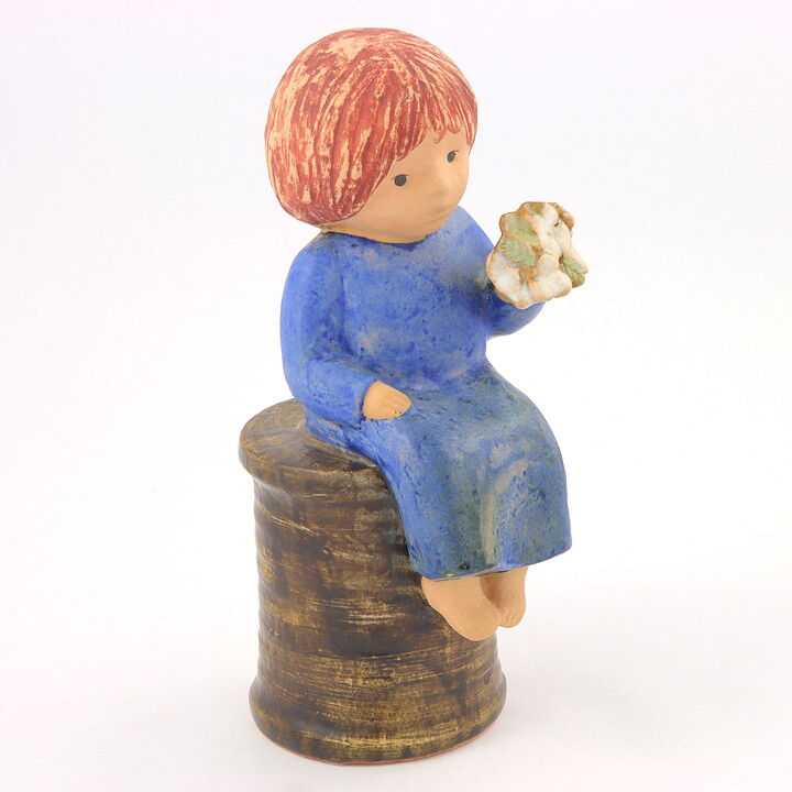 リサラーソン Blomsterflicka　Skulpturer シリーズ 花を持つ少女 1977年  22cm (4)