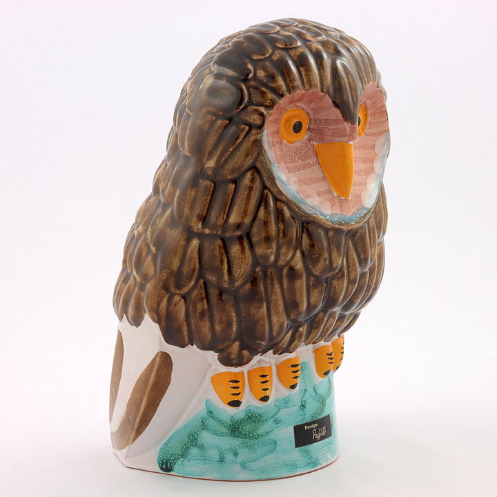 Lars Pagfeldt (1970s) Colorful Rounded Owl 20 cm
