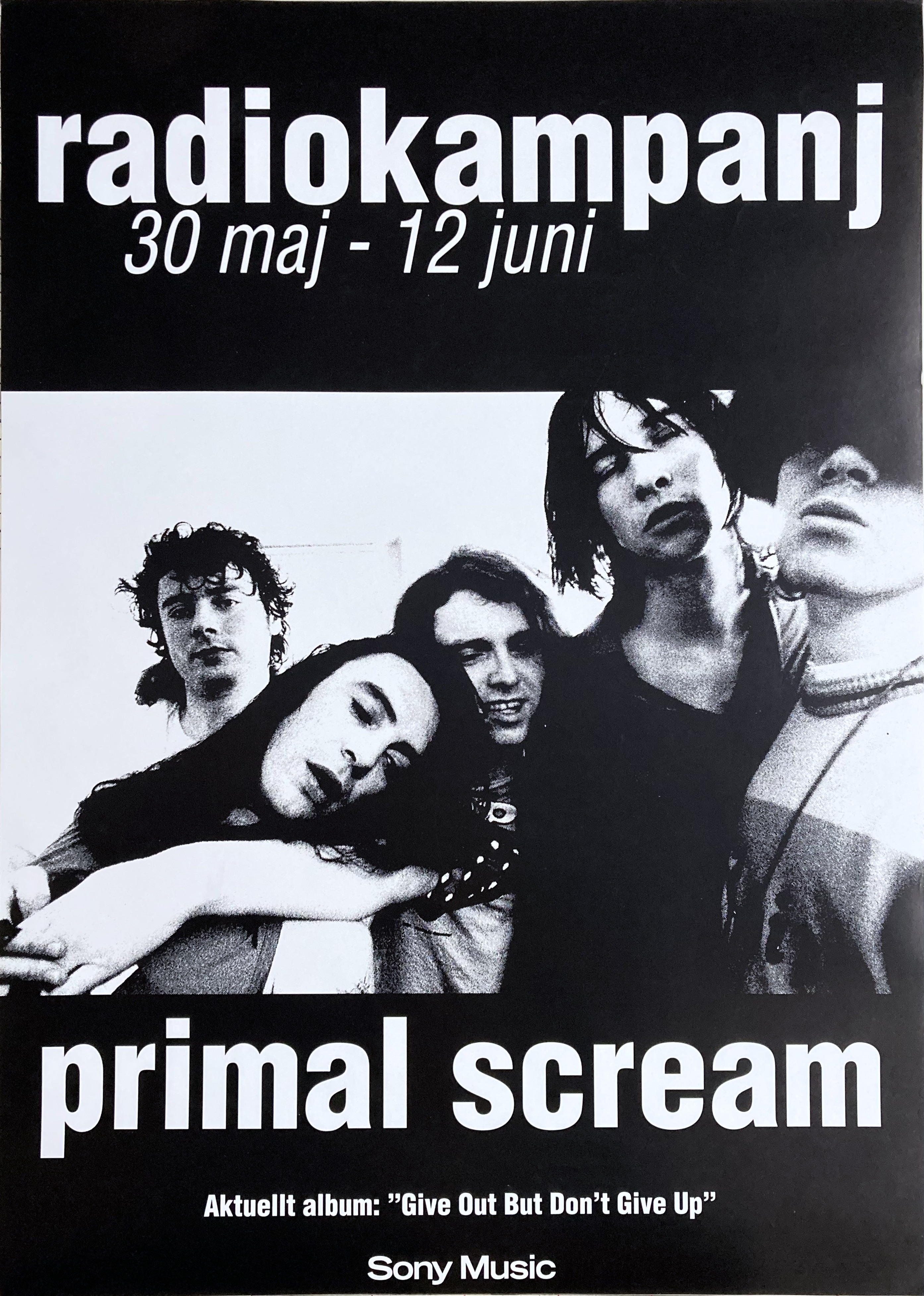 PRIMAL SCREAM - Give Out But Don't Give Up (1994) LP CD Promoaffisch