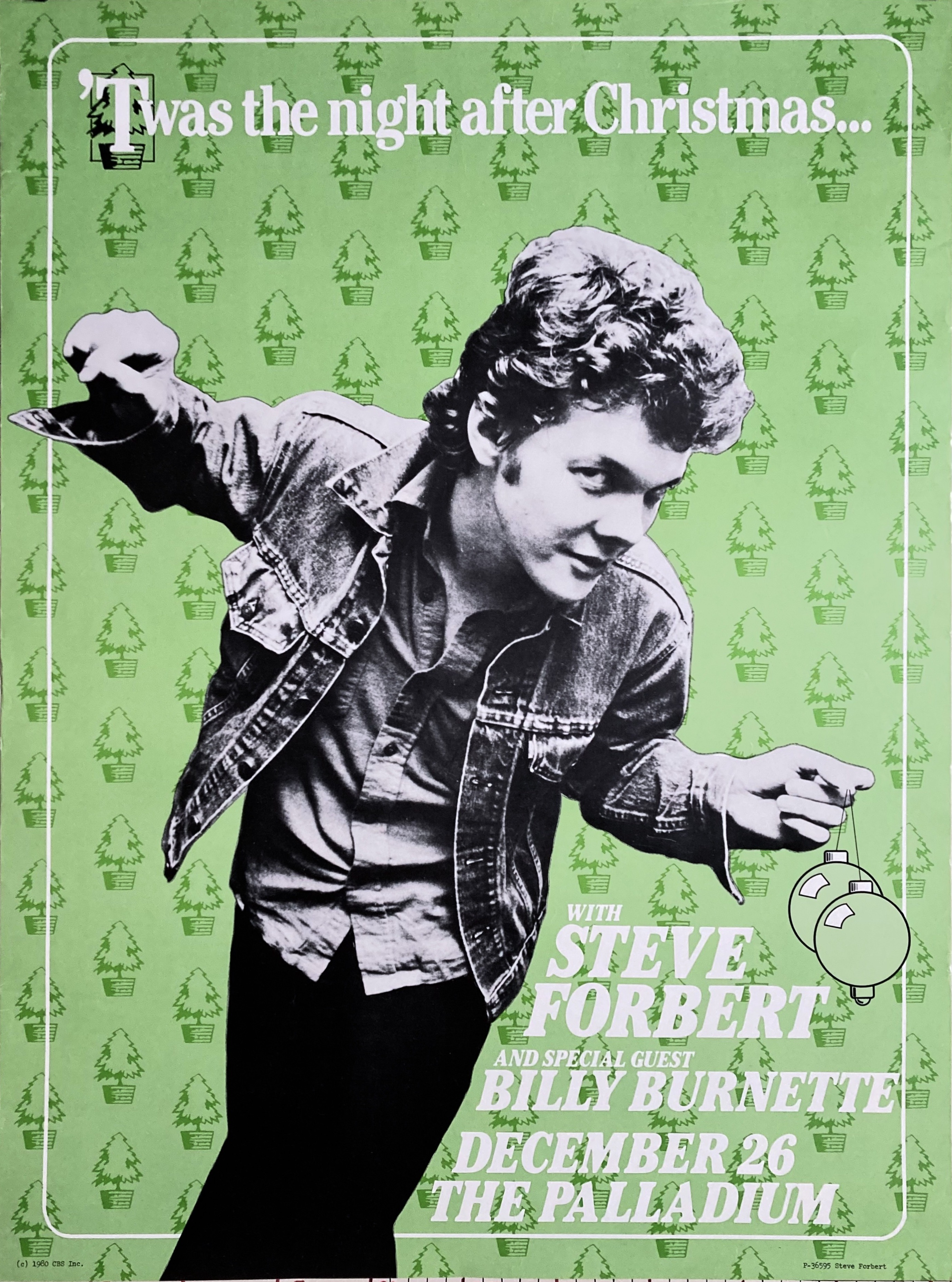 STEVE FORBERT - At The Palladium, New York (1980) konsertaffisch