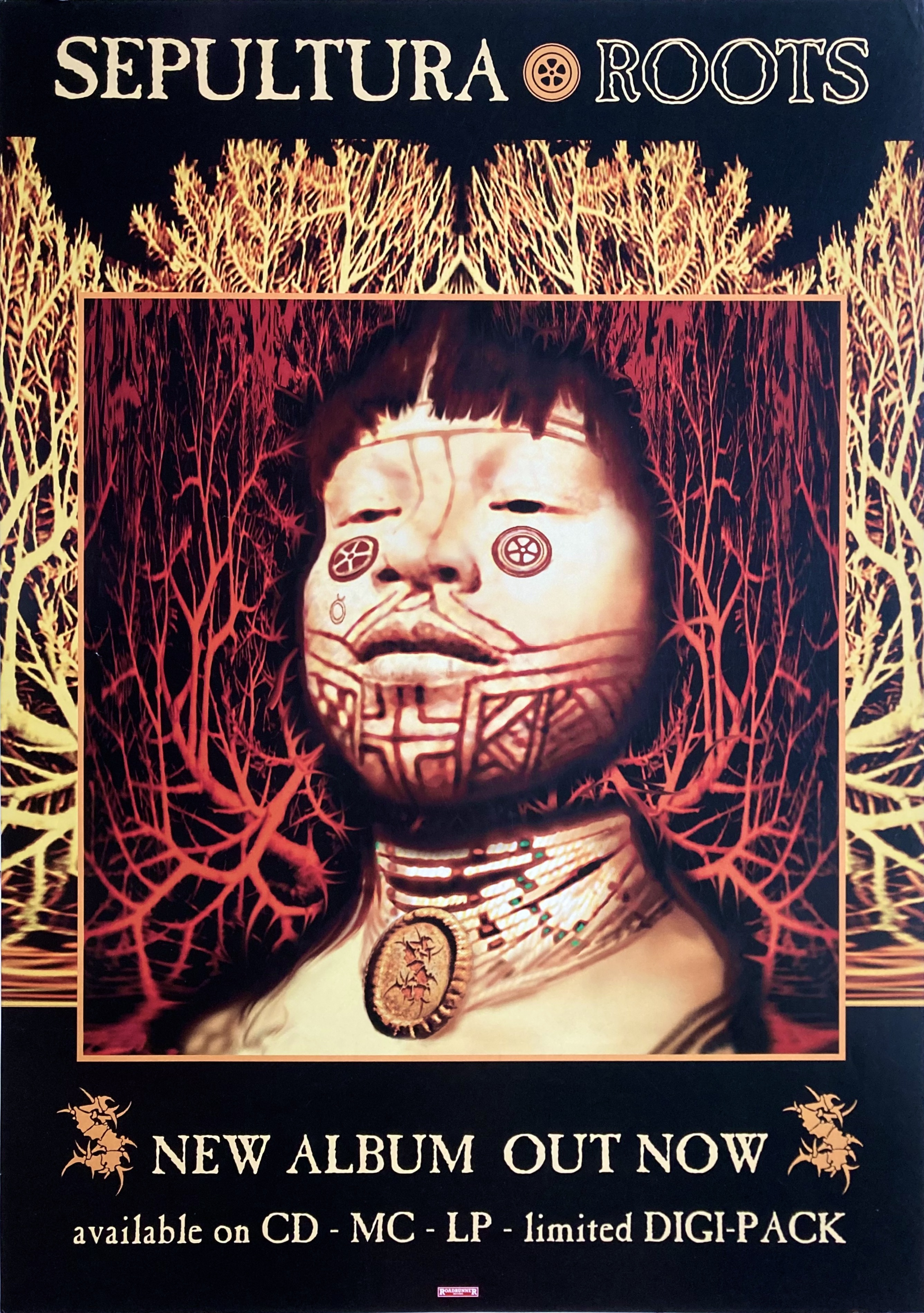 SEPULTURA - Roots (1996) LP Promo poster