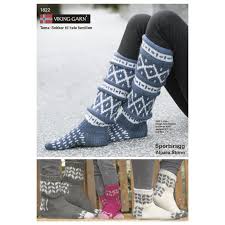 Viking 1822 Häfte med sockmönster till Viking Sportsragg 23-22 maskor /10 cm  - 2