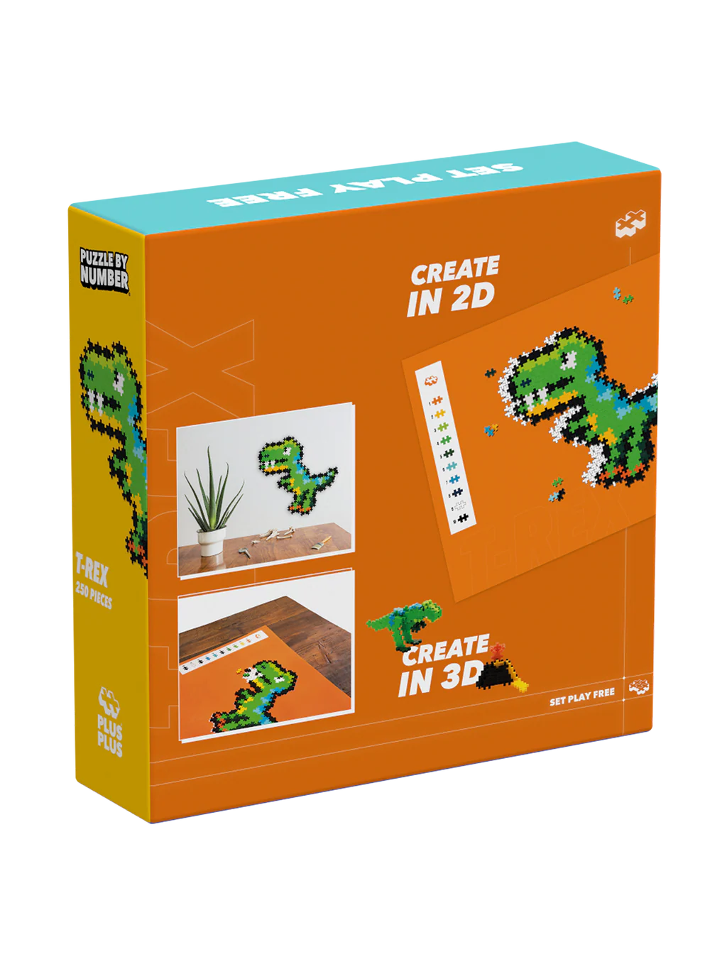 Plus-plus Puzzle By Number T-Rex 250pcs - 6