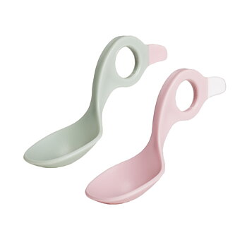 I Can Spoon, 2-pack olivgrön/prinsessrosa