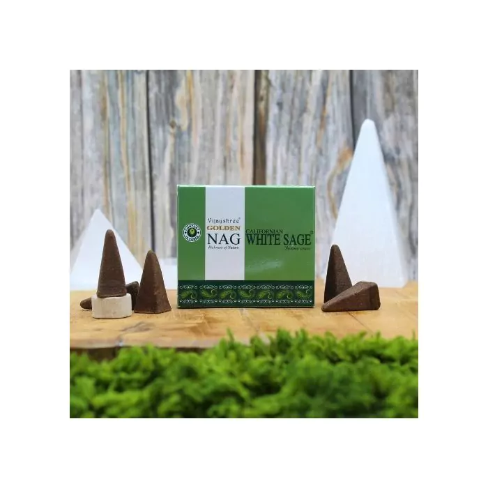 Golden Nag White Sage Dhoop Cones