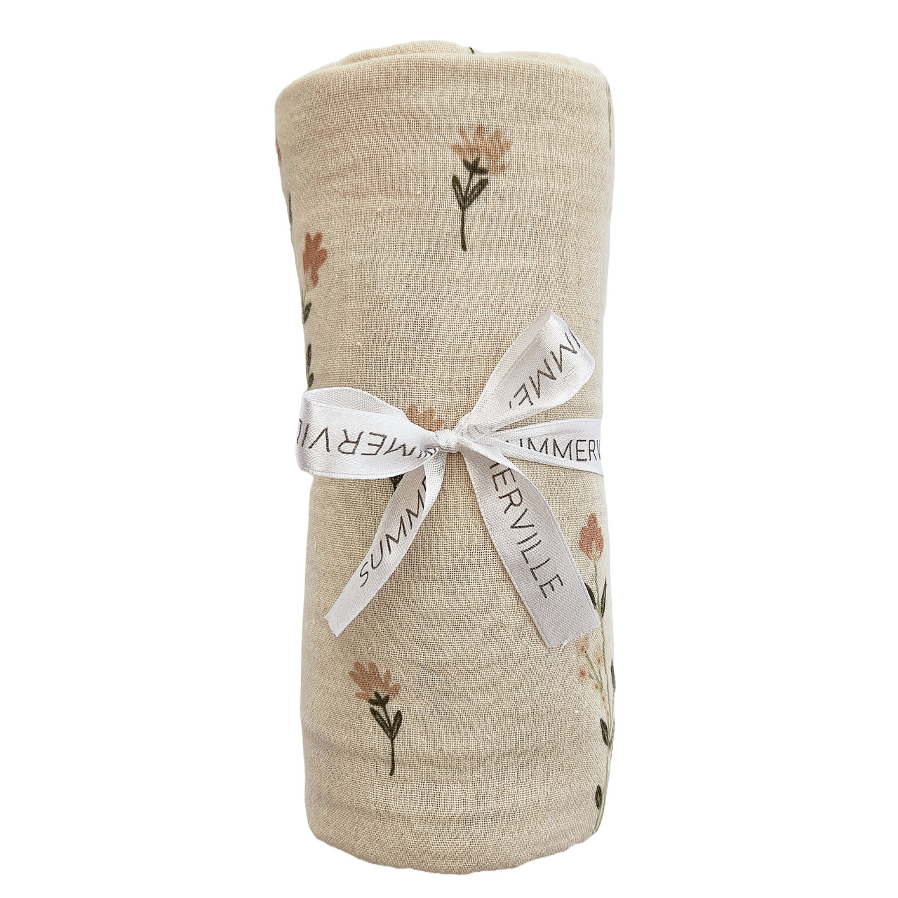 BABYFILT - SAND/BEIGE M. BLOMMOR