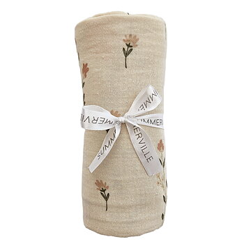 BABYFILT - SAND/BEIGE M. BLOMMOR