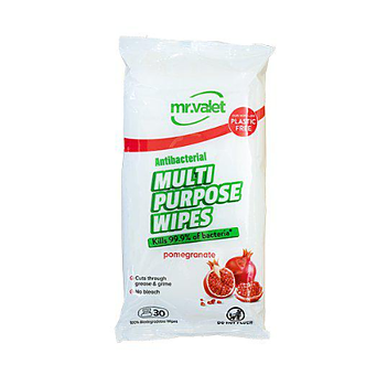 MR VALET Multipurpose Wipes – Plastfria Rengöringsdukar (30 st)
