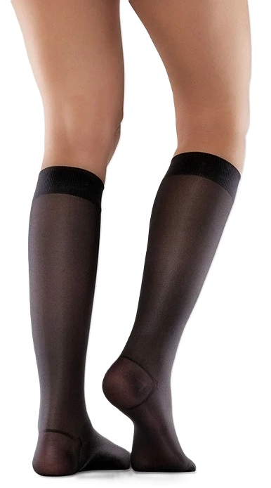 Mabs Stödstrumpor Extra Breda, Nylon Svart