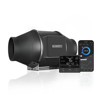 AC Infinity Cloudline Pro T4 100 mm – Inline kanalfläkt med smart styrning (348 m³/h)